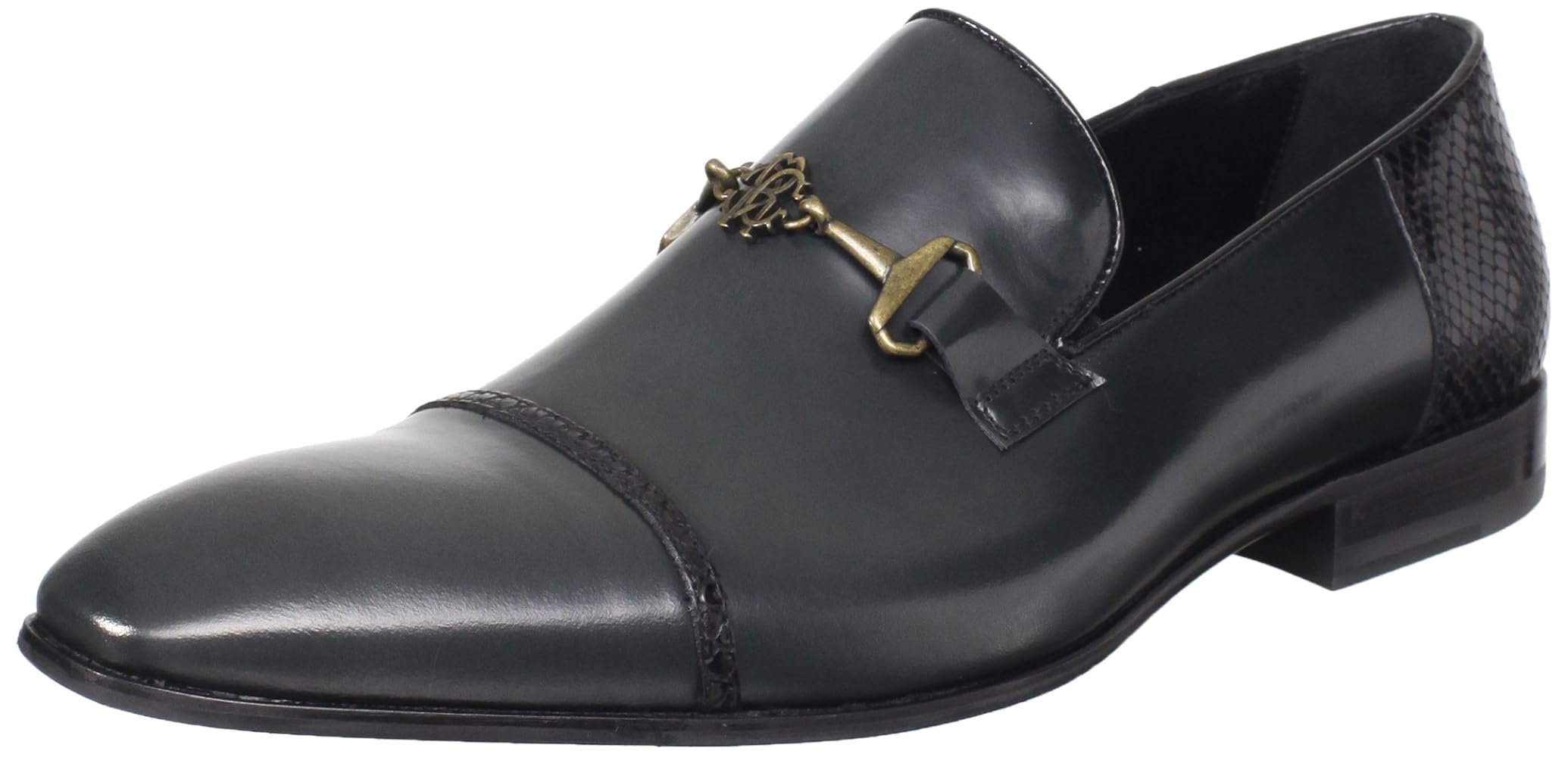 Roberto Cavalli Men's Slip-On Dress Shoe, Black, 42 M EU/9 M